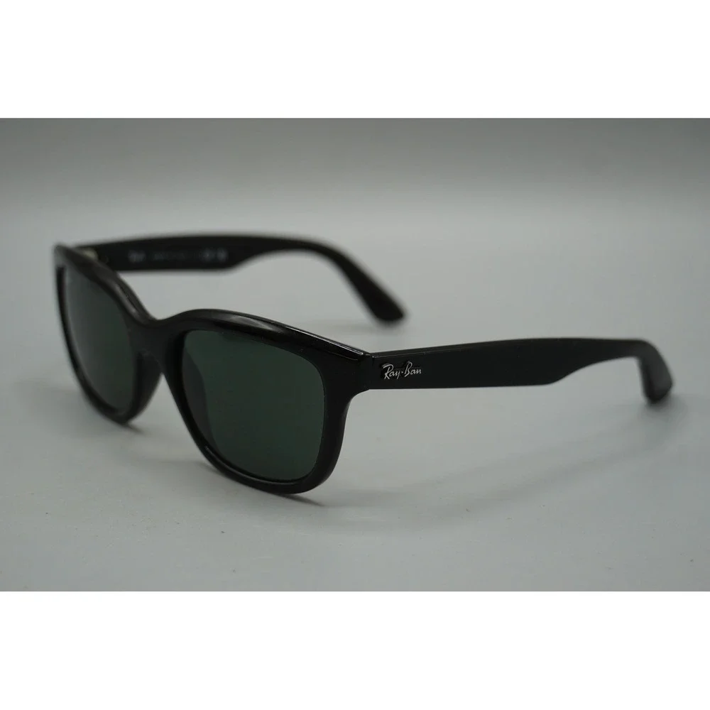 Ray Ban RB4159 Sunglasses Black Square Frame Green Lens Made in Italy